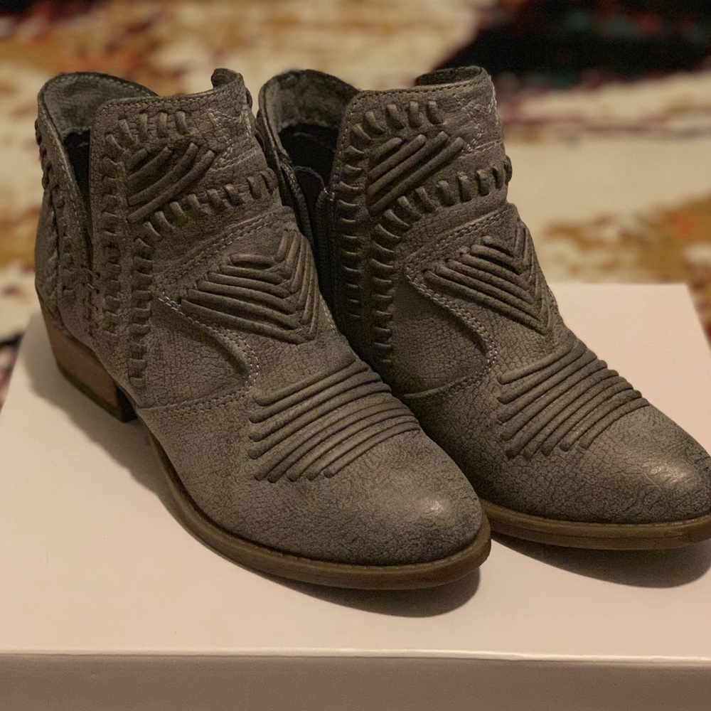 Gray booties